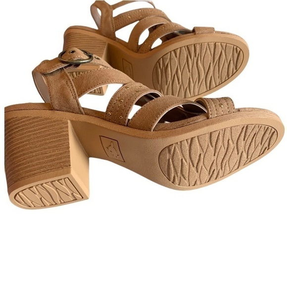 𝅺ROCKET DOG Tan Strappy Block Heels Size 10M NEW - Picture 6 of 9